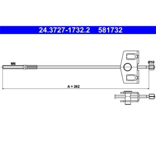 ATE Handbremsseil vorne Nissan Qashqai Renault Koleos