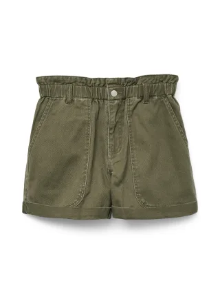 VERO MODA - VMAURORA HR CLR PARPERBAG CARGO SHORTS kalamata - Gr. - L