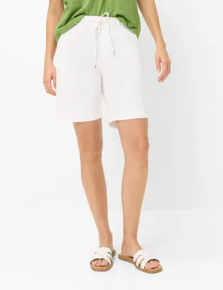Brax Damen Bermuda Style MAINE B WHITE, weiß, Gr. 44