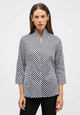 ETERNA - Bluse Satingewebe 3/4-Arm schwarz - Gr. - 36