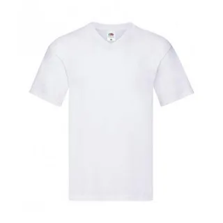 Fruit Of The Loom Herren Original V-Ausschnitt T-Shirt (Weiß)