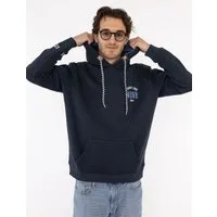 Zwillingsherz Hoodie "Coast Life Wave" Kapuze, Kordelzug, Fronttasche, Stickerei
