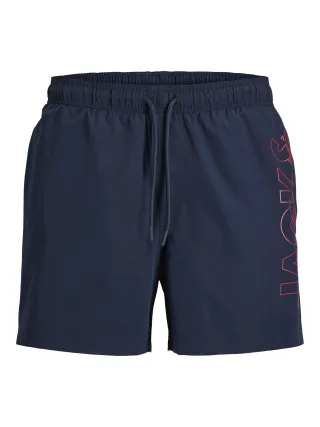 JACK&JONES - JPSTMAUI WAVE LOGO SWIM SHORTS REG SN Navy Blazer - Gr. - XS