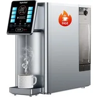 Hydrofast Wasserfilter W100 Tisch-Wasseraufbereiter mit Heiß- und Trinkwasser, Umkehrosmose, Zubehör für 92°C – Das Geheimnis für perfekten Kaffee., 8 Temperaturstufen, 6-stufige Filtration, UV-Sterilisation