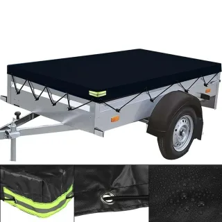 260cm 600D PVC Waterproof Trailer Cover Auto Roof Tent Heavy Duty Dustproof Protector Cover Travel Camping Canopy