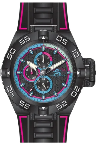 Invicta Subaqua - Noma IV 49878 Herrenuhr - Quarzwerk - Edelstahl mit schwarzem Zifferblatt - 50 mm