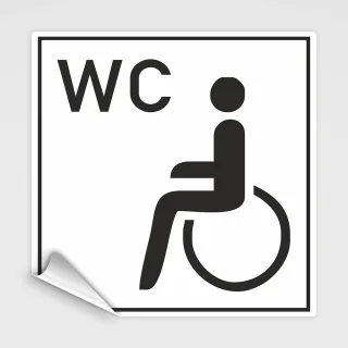 Behinderten-WC Aufkleber