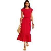 Love & Roses Midikleid Love & Roses Midiklei mit Lochmuster, Regular (1-tlg)