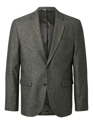 selected men - Regular Fit Blazer grau - Gr. - 52