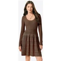 Imily Bela Strickkleid Damen Kurzes A-Linien-Kleid mit Rundhalsausschnitt (Packung, 1-tlg., 1per-Pack) casual