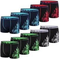 L&K Boxershorts 1104-1121 (10er-Pack) Herren Boxershorts mit tollem Motiven