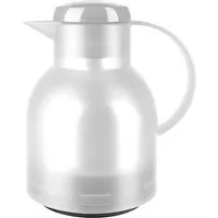 Emsa Isolierkanne Samba, 1 l, zeitloses Design, einfacher Knopfdruck, 24h kalt, 12h warm