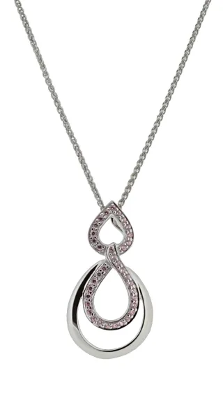 Orphelia 'Amber' Damenkette mit Anhänger aus 925er Sterlingsilber – Silber ZH-7092