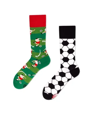 many mornings - Socken FOOTBALL FAN weiß/schwarz/rot - Gr. - 42