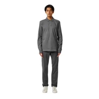 Boss - "Passerby" Poloshirt für Herren, Langärmlig (Holzkohle)