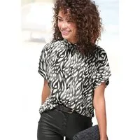 LASCANA Kurzarmbluse in lockerer Passform, Damenbluse, sportlich elegant