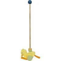 Schiebetier Ente aus Holz mit Watschelfüßen, Schwimmtier