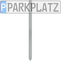 L & P Car Design Kennzeichenhalter Einschlagpfosten Edelstahl Befestigung für Parkplatzkennzeichen
