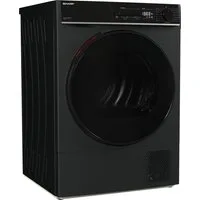 Sharp Wärmepumpentrockner KD-WNHB0S9GAC-DE, 10kg / +WIFI / EEK C / 2 Tasten / XXL-Tür voll-schwarz / Espresso grey