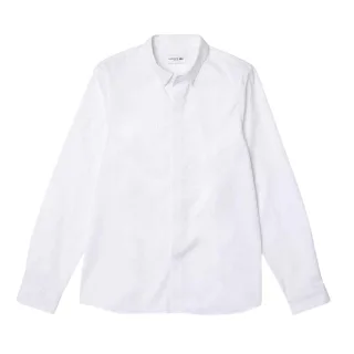 Lacoste - Hemd für Herren, Verdeckte Knopfleiste, Popelin, Schmal (Weiß)