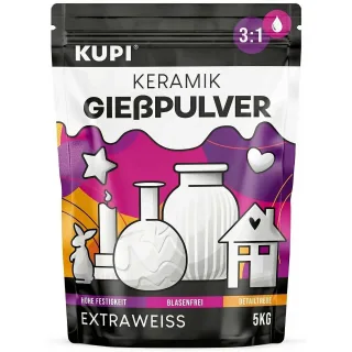 Keramik Gießpulver, extra weiß, 5 kg