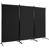 COSTWAY Paravent (3 St), mit verstellbaren Untersetzern, 260 x 183cm