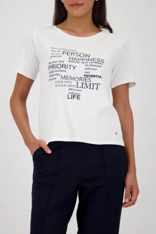 monari - T-Shirt mit Strasssteinen marine - Gr. - 42