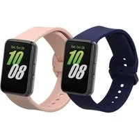 kwmobile 2x Uhrenarmband für Samsung Galaxy Fit 3 Armband Smartwatch, 2-tlg., Fitnesstracker Band Set aus TPU Silikon - Ersatzarmband Smartwatch