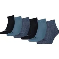 PUMA Kurzsocken PUMA UNISEX QUARTER PLAIN 6P ECOM (6-Paar, 6 Paar) mit Rippbündchen