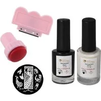 Sun Garden Nails UV-Gel Nailart Stempelset - Nail Art Stamping Lack + Schablone