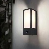 GLOBO LIGHTING Außen-Wandleuchte, Leuchtmittel nicht inklusive, Wandleuchte Außenlampe Hauswandleuchte Bewegungsmelder schwarz E27