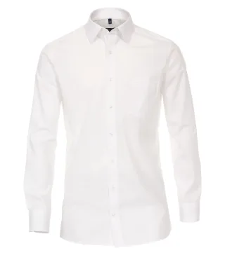 CASAMODA - Popeline Hemd uni 006050 weiss - Gr. - 45