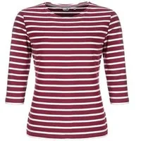 modAS 3/4-Arm-Shirt Damen 25902 Bretonisches Shirt Streifen - Gestreiftes Rundhalsshirt Maritimer Ringellook, Streifenshirt Baumwolle (ca. 225 g/m), Rundhals