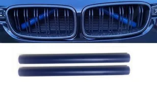 2x Kühlergrill Streben in Blau hinter dem Kühlergrill für BMW F07 F10 F11 F18 F06 F12 F13 F01 F02 F03 F04 F48 F49 F39 F45 F46