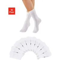 H.I.S Freizeitsocken Damen und Herren Atmungsaktiver Baumwollanteil, Business, Basic (Packung, 10-Paar, Gr. 35-38 bis 47-48) mit weichen Rippbündchen