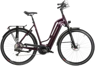 Kross "E-Trekkingrad Trans Hybrid Prestige 630 28 Zoll lila" 11 Gang Shimano DEORE XT DI2 M8050 Schaltwerk Kettenschaltung Mittelmotor 250 W Pedelec, Elektrofahrrad für Damen