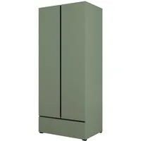 OTTO home Kleiderschrank Cross, moderner griffloser Kleiderschrank Wäscheschrank mit Schublade, Garderobe, Türen