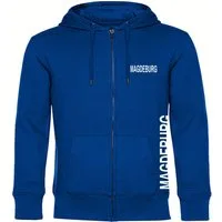 multifanshop Kapuzensweatjacke Magdeburg - Brust & Seite - Sweat