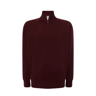 JHK - Sweatshirt Durchgehender Reißverschluss für Herren/Damen Unisex (Kardinal)