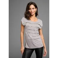 Laura Scott T-Shirt figurumspielende Passform, Rundhalsausschnitt