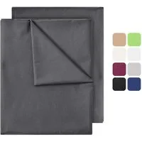 NatureMark Bettlaken 2er-Set klassisches Betttuch Haustuch, 100% Baumwolle, Gummizug: ohne, (2 Stück), Laken Haustuch, viele Größen und Farben, 240x275 cm, Anthrazit grau