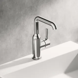 Hansa HANSAVANTIS Style Waschtischarmatur 54542207 Pinhebel, mit Ablaufgarnitur, Ausladung 147mm, chrom