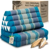 livasia Sitzsack Thaikissen 2 Auflagen, vegan und handgefertigt, 120x50x8cm, Kapok