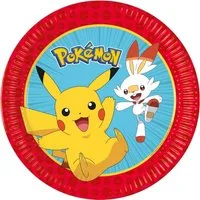 Procos Teller PROCOS Pokémon Next Generation Pappteller Ø23 cm 8 Stück