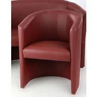 Kamil Cocktailsessel Clubsessel Bordeaux Farben Loungesessel Sessel Kunstleder Neu (1 Set, 1-St., 1 Sessel), Lieferung kommt Aufgebaut