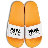 Youth Designz Herren Badelatschen "Papa Letten" Fun-Print lustig Geschenk Statement Badeschuh mit witzigen Aufdruck für Männer Väter Papa
