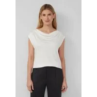 s.Oliver Kurzarmshirt T-Shirt Ärmelloses Shirt aus Viskose mit Wasserfall-Ausschnitt