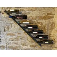 DanDiBo Weinregal Metall Schwarz Diagon 100 cm Flaschenhalter Flaschenständer Wandregal
