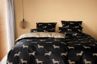Elegante Bettwäsche "Dogs" 2 Stk. angenehmes Hautgefühl