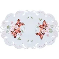 matches21 HOME & HOBBY Tischdecke Tischdeckchen LUCIE Schmetterlinge & Cutouts Polyester 30 x 45 cm (1-tlg), Pflegeleicht & waschbar bei 30 °C